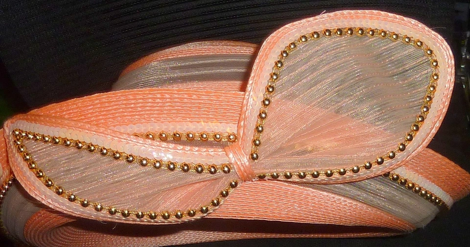 Sombrero de paja rosa para mujer Mr. John Foto 2 de 4