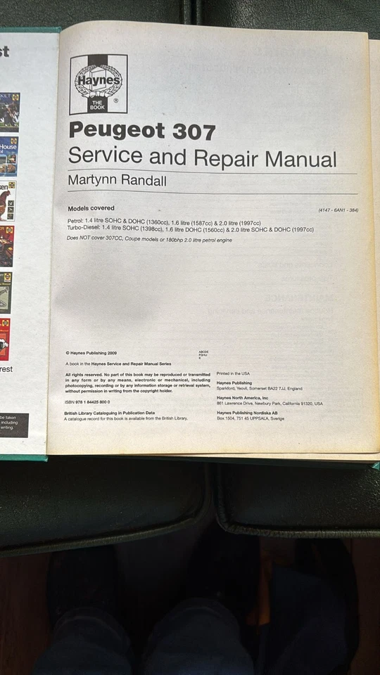 Peugeot 307 Owners Workshop Manual 2001-2008, Petrol & Diesel, Haynes Series - Image 2 of 2
