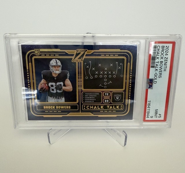 2024 Panini Zenith - ChalkTalk Brock Bowers #5 Gold /10 (RC)