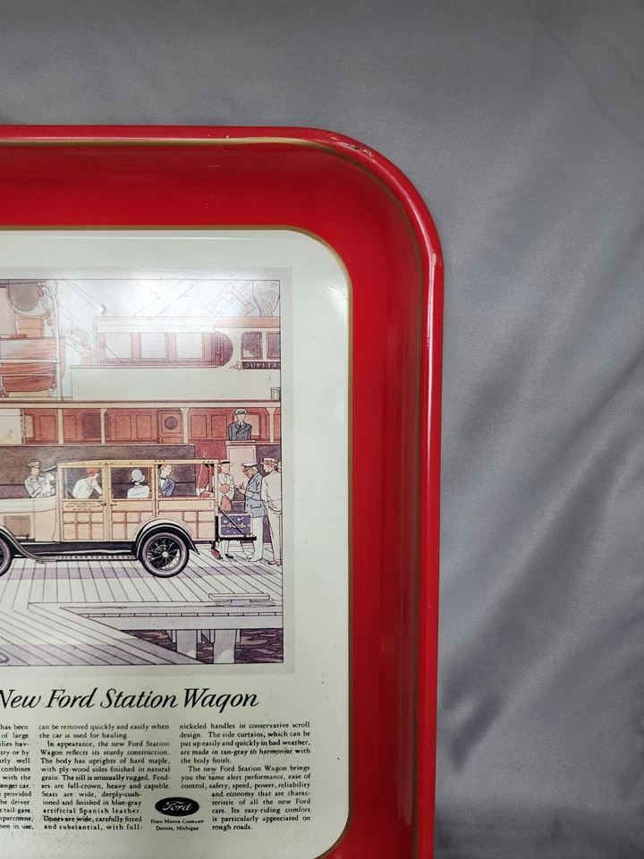 Ford Metal Tray The New Ford Station Wagon Advertising Tray  A 18 - Image 4 of 4
