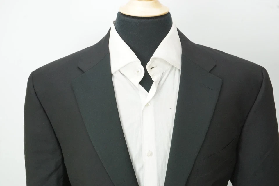 Canali Black Two Button Mohair Blend 2 Pc Tuxedo Jacket Pants Sz 48R NEW - Image 2 of 4