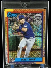 2025 Topps Update Matt Shaw Mojo Rookie 1990 Topps Chrome #U90C95 Chicago Cubs