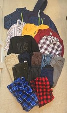Boy's 17 Piece Long Sleeved CLOTHING LOT Youth Size 14/16 L-XL