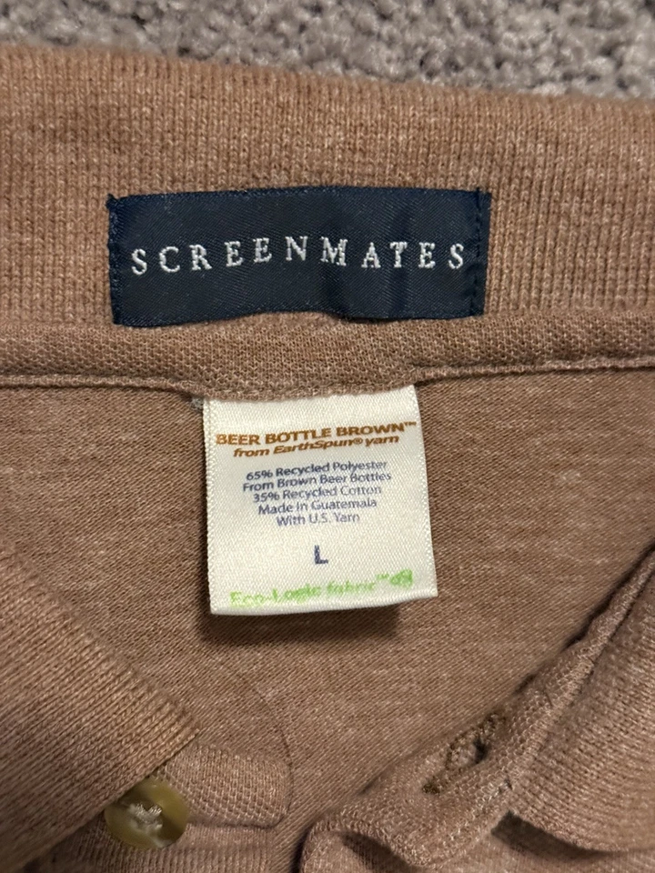 Camisa de uniforme polo Budweiser vintage - logotipo bordado grande - marrón - de colección Foto 3 de 4