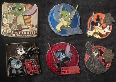 Disney Star Wars May the 4th Revenge of the 5th Mickey, Goofy, Stitch pin lot