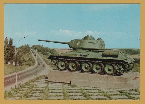 SOVIET TANK T-34 Monument SMOLENSK Military WW2 Photo Russian Old Postcard