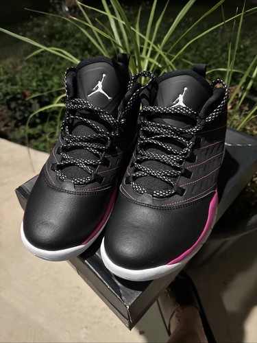 NIB JORDAN Velocity GG 706467-018 SIZE 6Y Black White Fuchsia Flash - Picture 1 of 9