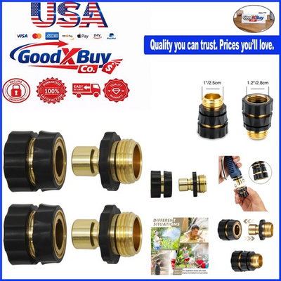 #ad 4 Piece 3 4 Inch Aluminum Garden Hose Quick Connect Set with Washers Male amp;... $20.58