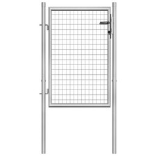 Garden Gate Galvanised Steel 39.4x39.4" Silver