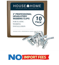 House2Home Metal End Clips for Rubber Webbing, Upholstery Repair for Sofa Chair