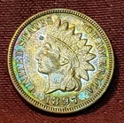 1897 Indian Head Cent, CLEANED, Free Shipping