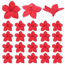 20-Pack Artificial Plumeria Flower Heads, 3.54" Fake Flowers,Red