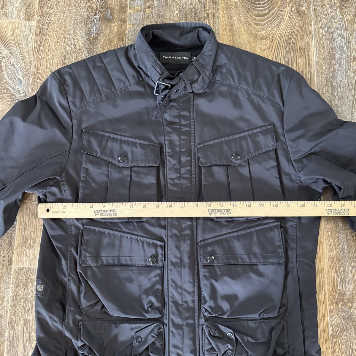 Ralph Lauren Jacket Mens Large Black Label Quilted Motorcycle