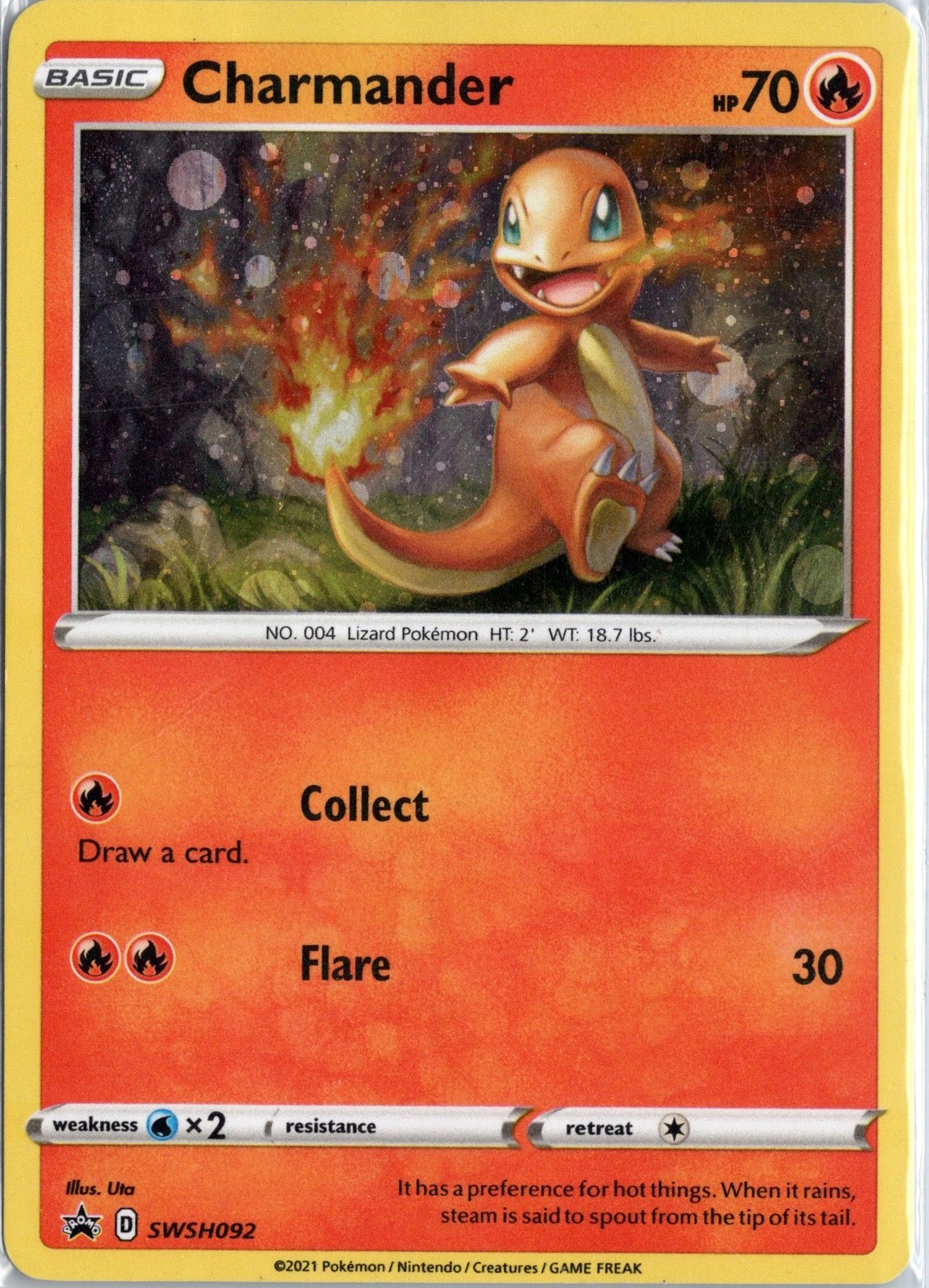 Charmander Holo Promo SWSH: Sword & Shield Promo Cards SWSH092 MP