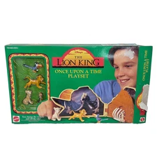 VINTAGE 1990's DISNEY LION KING ONCE UPON A TIME PLAYSET W/ FIGURES MATTEL OPEN