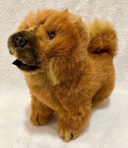 Vintage 1989 Trans World Realistic Chow Chow 12" Plush Toy Dog Black Tongue