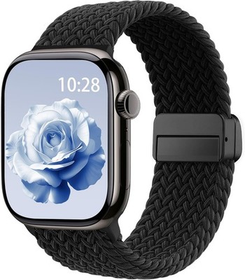 Soft Nylon Strap Compatible with Apple Watch Series 7 8 9 40mm 41mm