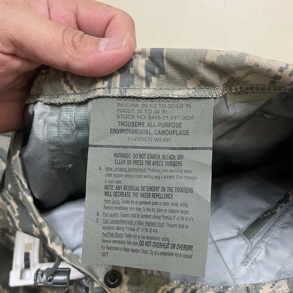 Propper Gore-Tex Large Regular Air Force ABU 8415-01-547-3026 Camo Digital Tiger - Image 4 of 4