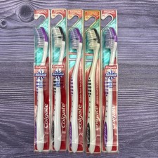 5 LOT VTG Colgate Navigator Cleaning Tip Flexible MEDIUM Toothbrush MEDIUM 80