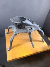 Antique Cherry Stone Seeder - Unmarked - CAST IRON ~ MOUNTED ON BOARD ~ NICE !