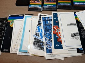 Mattel Intellivision Lot of 30 Games w/ Manuals Atlantis Star Wars UNTESTED