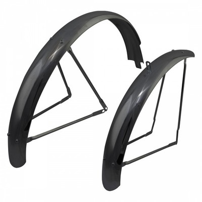 Sunlite Cruiser Full Balloon Steel Fender Pair for 26''x75mm Bikes, Cruiser Style