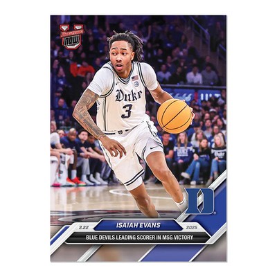 Isaiah Evans - 2024-25 Bowman U Now Basketball Card 75 - Print Run: 517