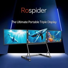 Rospider Portable Triple Laptop Screen Extender 14 Inch USB-C
