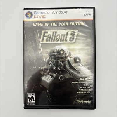 PC DVD Windows Live - Fallout 3: Game of the Year Edition  Very Good Condition.