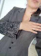 Ladies Casuals Wool 98% Jacket 10 Grey