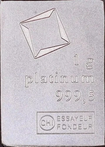 Ebay Live 25.19  - 1 gram Platinum Bar .9995 Fine Valcambi Suisse Platinum