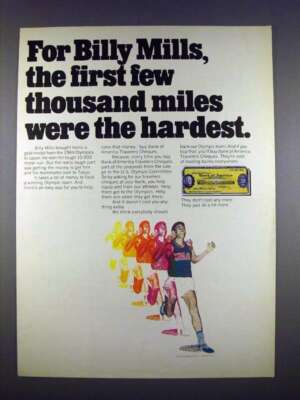 1971 Bank of America Ad w/ Billy Mills - Thousand Miles