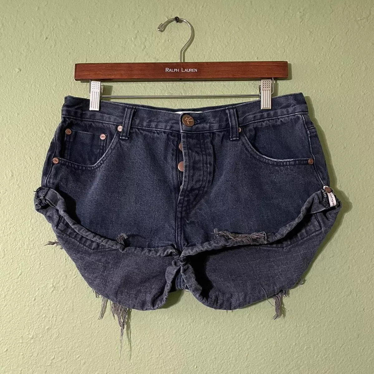 One teaspoon hotsell black denim shorts