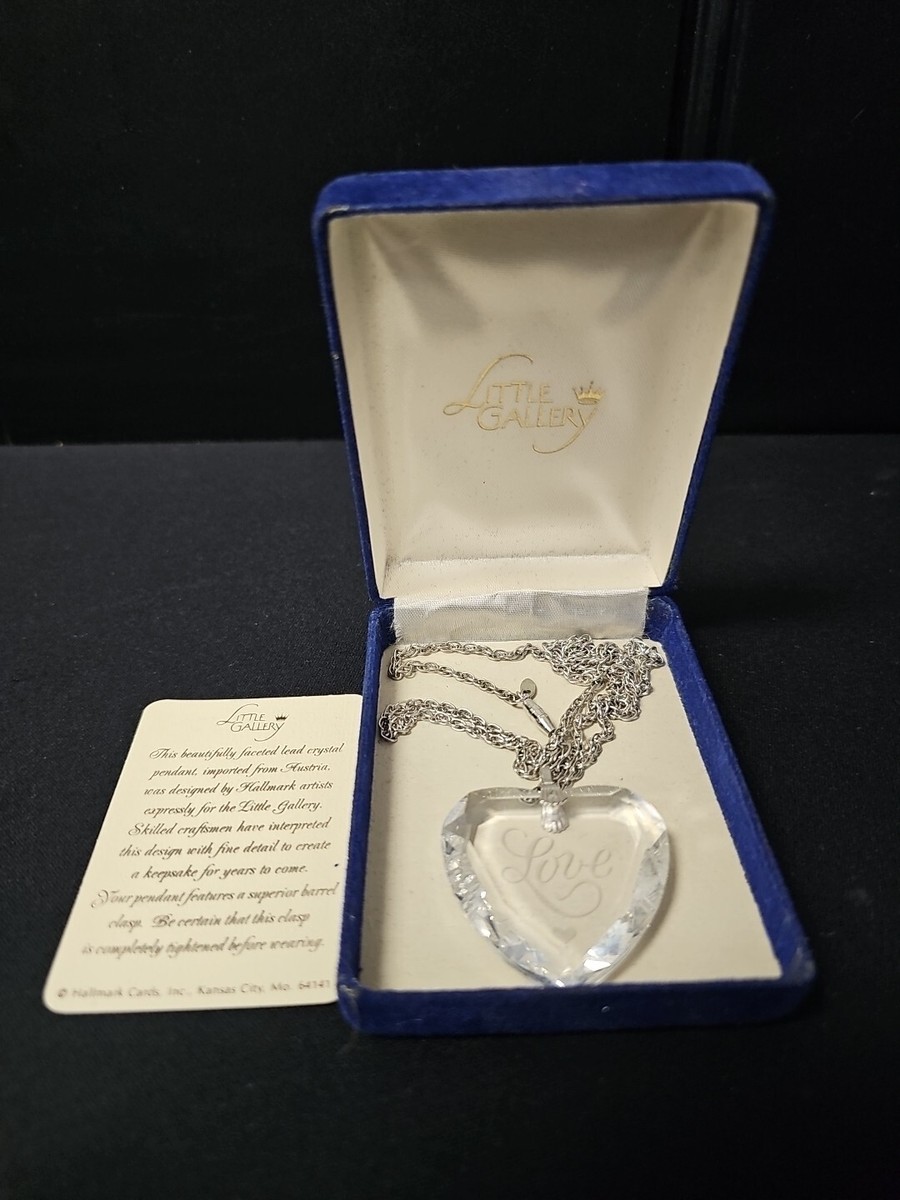 Lead Crystal Heart Love Pendant Hallmark Little Gallery W
