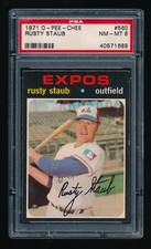 1971 OPC #560, Rusty Staub PSA 8 NMMT (!) CENTERED, TOUGH HI # SP EXPOS *RARE*