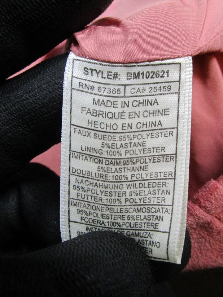 Bb Dakota X Steve Madden Jacket Womens Xs Pink Faux Suede Full Zip * - Image 4 of 4