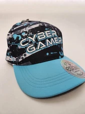 Cyber Gamer Baseball Cap ESX360 Snap Back Youth ESX Gaming Turquoise+Black *NEW*