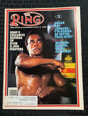 1984 April THE RING Boxing Magazine FN+ 6.5 Sugar Ray Leonard