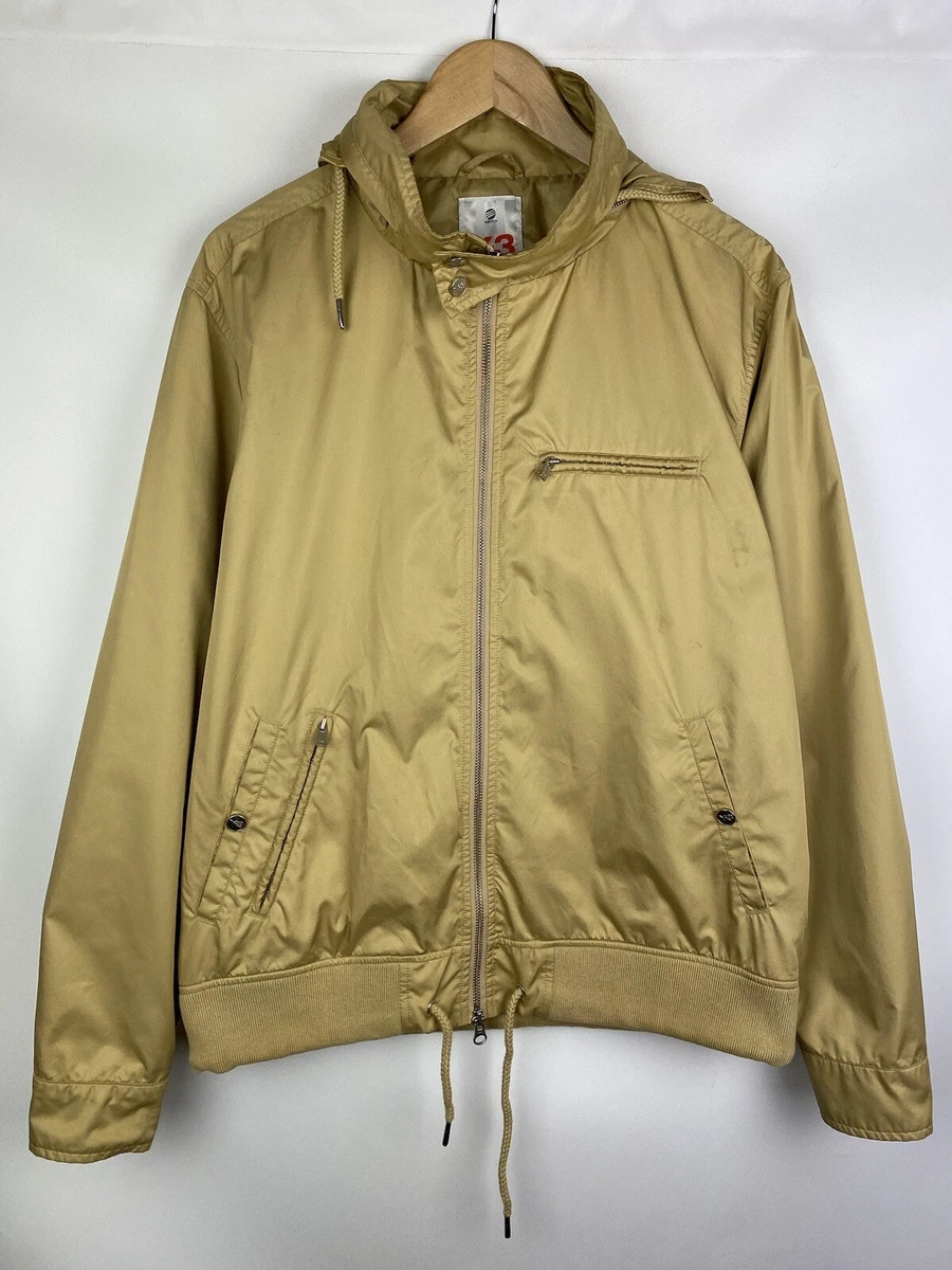 Y 3 Adidas Yohji Yamamoto men s big logo hooded nylon windbreaker jacket size L