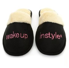 WAKE UP IN STYLE SLIPPER WITH FAUX FUR INSOLE BLACK