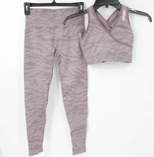 Gymshark Sports Bra Leggings Set Womens XS/S Adapt Seamless Camo gym workout run