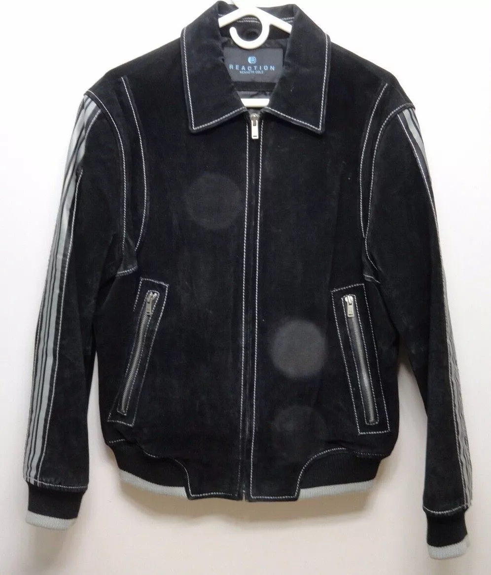 KENNETH COLE REACTION suede Leather Jacket 90s RARE RARE RARE size