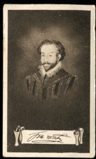 Tobacco Card, Nicolas Sarony, CELEBRITIES AUTOGRAPHS, 1923,Sir Francis Drake,#14