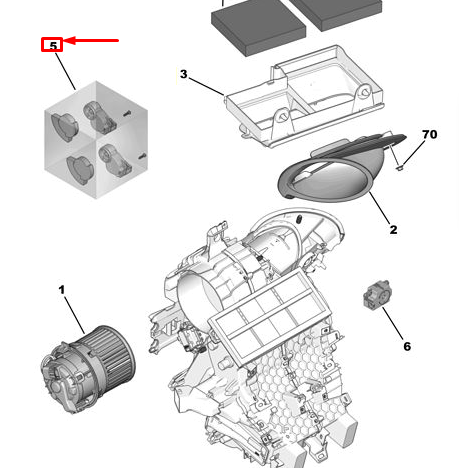CITRO N C3 MK3 SX Untersetzungsmotor-Kit 1612181280, Originalteil