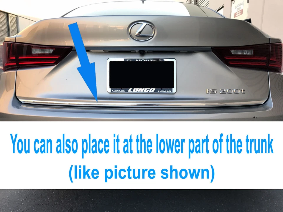 For Fiat 2009-2018 Chrome Silver Rear Trunk Trim Molding Kit Accent - Image 2 of 3