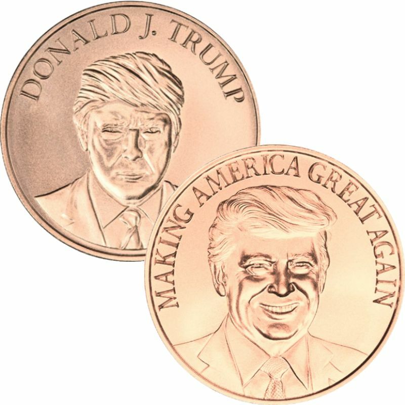 Lot Of 20 One Ounce Copper Bars - Trump Dollar Design, .999 Fine, BU Full Tube 8 thumbnail image