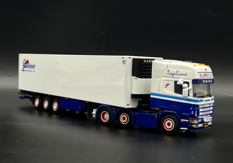Remorque frigorifique Scania 124 topline 6x2 twin steer "G. Persoon " WSI tru... - Photo 3/4