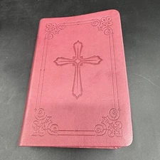 NEW NIV Compact The Holy Bible Burgundy Leather Cross Soft Cover Zondervan