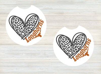 Texas Longhorn Car Coasters | Gift Ideas | Car Decorations | Finished Product