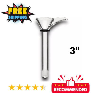 9mm Glass Downstem Bowl Water Pipe Piece 9 MM Slide Clear Down Stem ( 3'' Inch )